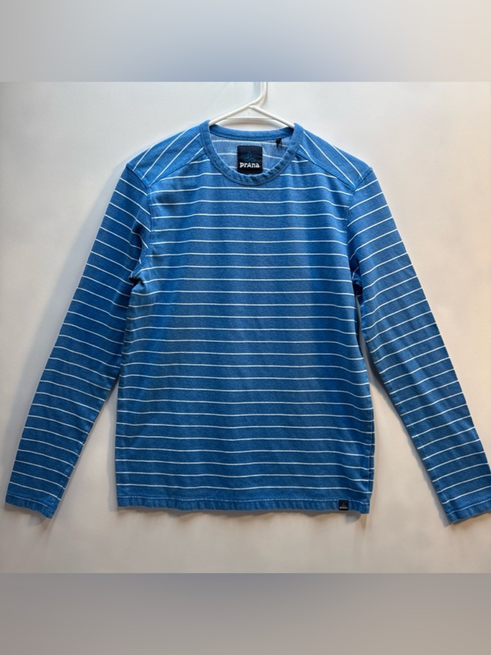 prAna Men’s Keller Long-Sleeve Blue Striped Shirt